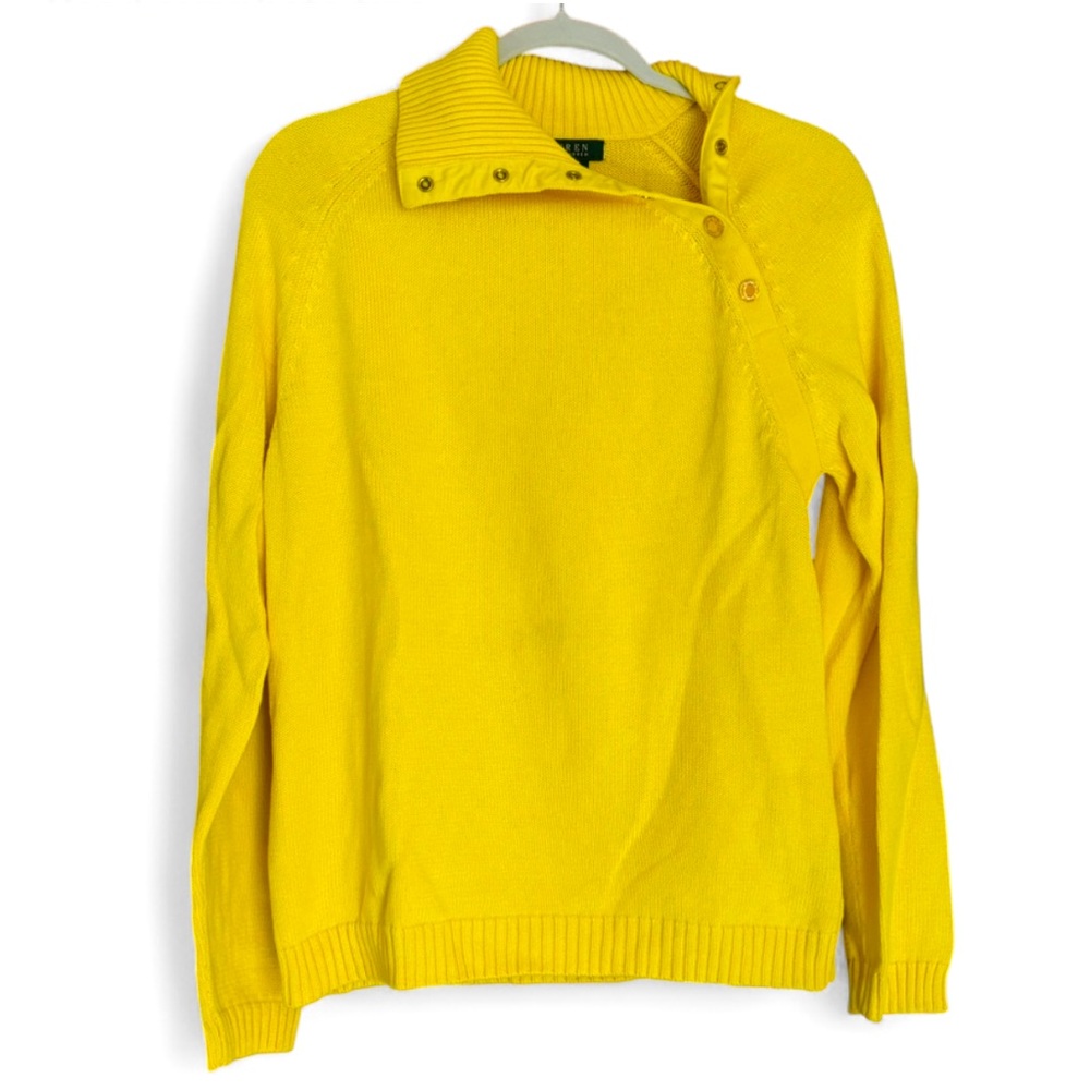 Ralph Lauren Bright Yellow Cowl Neck Sweater